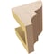 Ekena Millwork 4"W x 4"D x 4"H Wide Ridgewood Rough Cedar Woodgrain TimberThane Corbel, Primed Tan CORUR04X04X04RIDRCPR - alternate 6